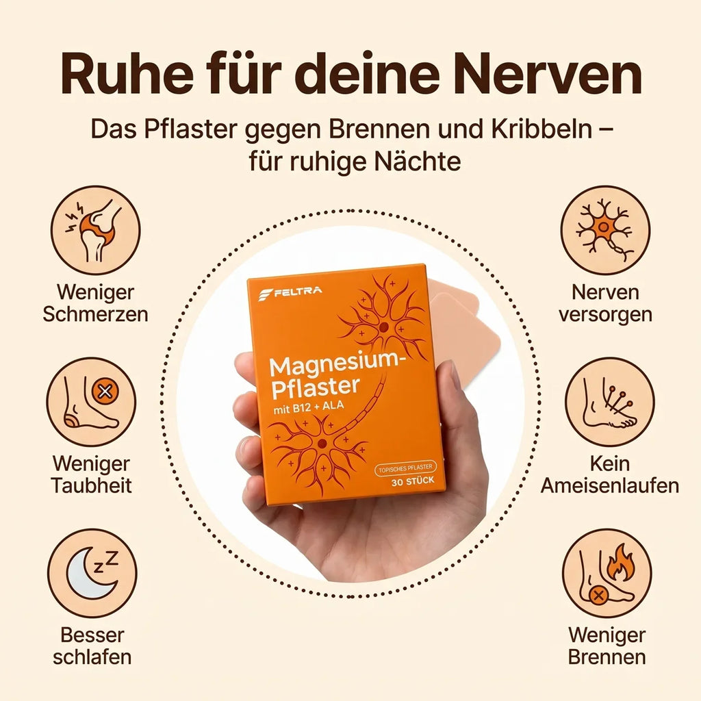 Ruhe für deine Nerven – die Vorteile des Feltra Magnesium-Pflasters