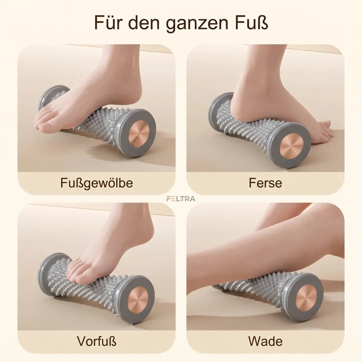 Für Fußgewölbe, Ferse, Vorfuß und Wade